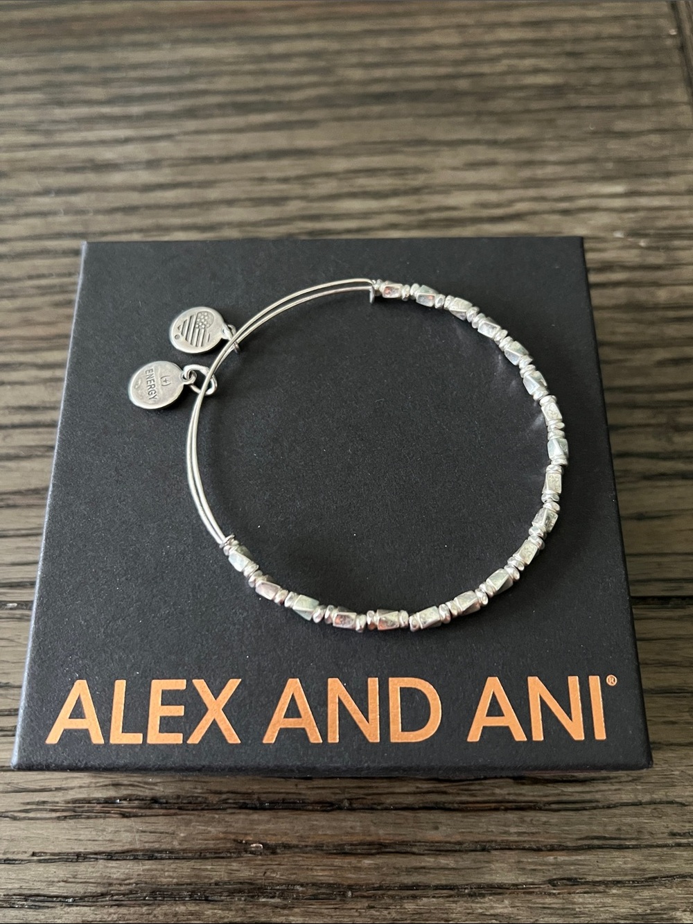 Alex and Ani Silver Beaded Bangle Bracelet